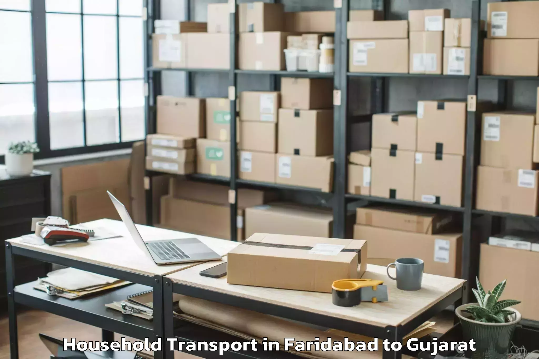 Affordable Faridabad to Keshod Household Transport